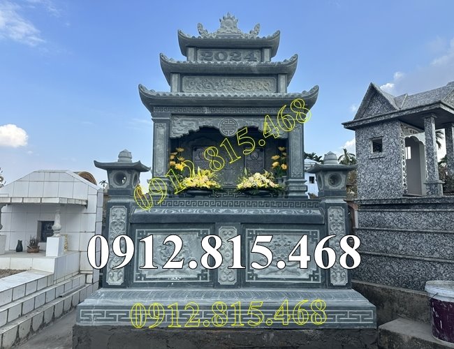 Mẫu mộ đôi đá xanh rêu đẹp bán tại Hải Phòng, Hải Dương - Mộ đá đôi đẹp tại Hải Phòng