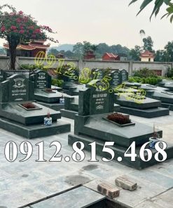 Mẫu mộ đơn giản đá xanh rêu đẹp bán tại Phú Thọ MDG19 – Mộ đá tại Phú Thọ, Vĩnh Phúc
