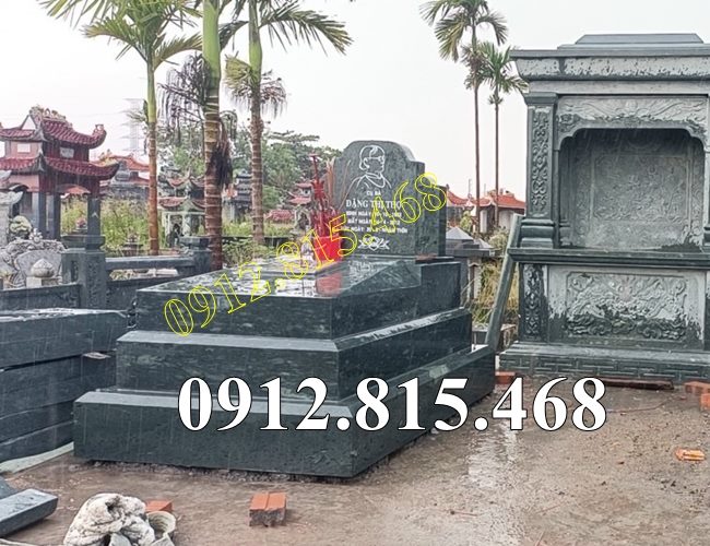Mẫu mộ đơn giản đẹp đá xanh rêu bán tại Bắc Ninh MDG99 – Mộ đá tại Bắc Ninh, Bắc Giang