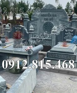 Mộ đá xanh rêu đơn giản đẹp bán tại Quảng Ninh - Mẫu mộ đá đẹp bán tại Quảng Ninh