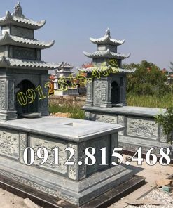 MXR27 Mộ đá xanh rêu bán tại Điện Biên – Mẫu mộ đá đẹp tại Điện Biên