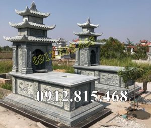 MXR27 Mộ đá xanh rêu bán tại Điện Biên – Mẫu mộ đá đẹp tại Điện Biên