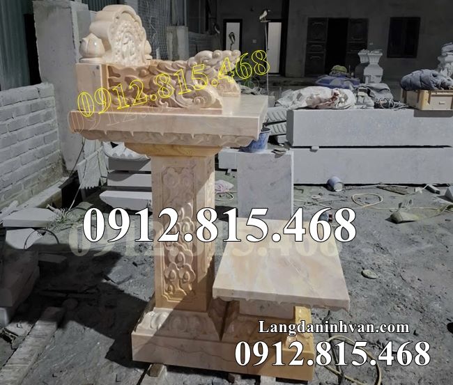 Mẫu bàn thờ bán thiên bằng đá đẹp bán tại Cần Thơ, Sóc Trăng, Hậu Giang - Bàn thờ thiên thờ trời đát tại Cần Thơ