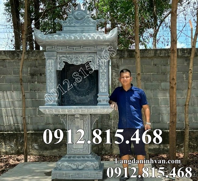 Mẫu miếu thờ ngoài trời bằng đá đẹp bán tại Lâm Đồng - Miếu thần linh tại Lâm Đồng