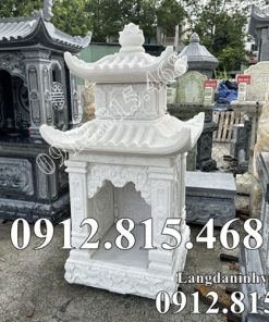 Mẫu miếu thờ thần linh bằng đá trắng đẹp bán tại Tây Ninh, Long An - Miếu thờ ngoài trời tại Tây Ninh