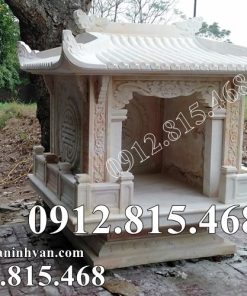 Mẫu miếu thờ thần linh bằng đá vàng đẹp bán tại Tây Ninh, Long An - Miếu thờ đẹp tại Tây Ninh