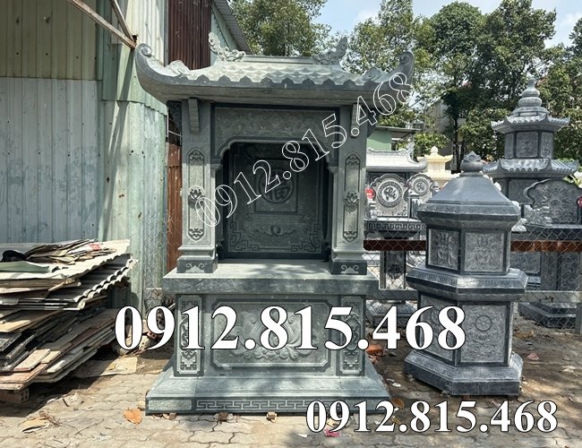 Mẫu miếu thờ thần linh bằng đá xanh rêu đẹp bán tại Tây Ninh, Long An - Miếu thần linh tại Tây Ninh